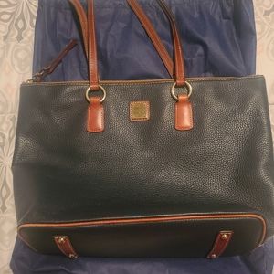 Dooney and bourke navy leather purse
